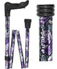 Royal Canes Lively Lavender Palm-Grip Walking Cane With Folding, Adjustable Aluminum Shaft and Collar