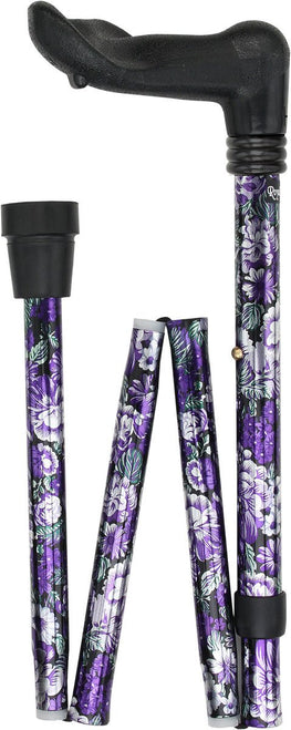 Royal Canes Lively Lavender Palm-Grip Walking Cane With Folding, Adjustable Aluminum Shaft and Collar