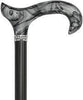 Royal Canes Black w/ Gray Marble Pearlz Handle Cane with Carbon Fiber Shaft