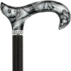 Royal Canes Black w/ Gray Marble Pearlz Handle Cane with Carbon Fiber Shaft