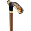 Royal Canes Brown and Clear Acrylic Bubble Handle Cane w/ Custom Wooden Shaft