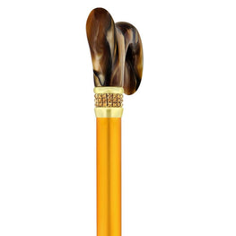 Royal Canes Golden Sienna Pearlz w/ Rhinestone Collar Designer Adjustable Cane