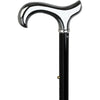 Royal Canes Chrome Plated Derby Walking Cane With Folding, Adjustable Black Aluminum Shaft