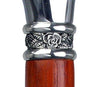 Royal Canes Chrome Plated Derby Walking Cane With Padauk Shaft and Rose Pewter Collar