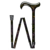 Royal Canes Midnight Purple and Green Impressionist Adjustable Folding Derby Carbon Fiber Walking Cane