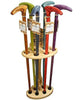 Premium Compact Cane Stand, Pine Wood - Holds 6