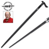 Scratch and Dent Black Oxide Wire Wrapped Sword Cane with Wooden Shaft & Metal Handle - 7CR17 Steel Blade V2422