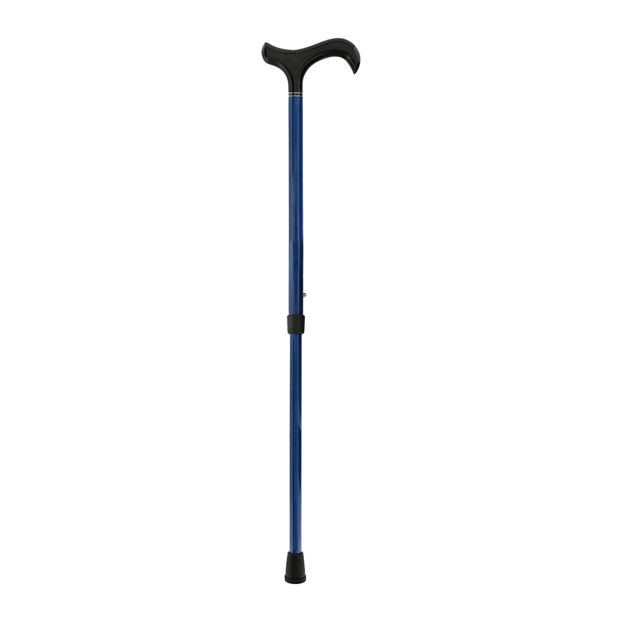 Carbon Fiber Blue Mesh Derby: Adjustable Walking Cane