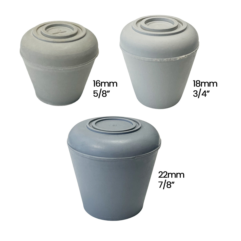 Low Profile: Sleek Durable Grey Rubber Cane Tip
