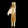 Unleash Your Strength: Warriors Eagle/Lion Bone Handle Walking Cane with Custom Shaft and Collar