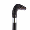 Horse Carving Dark Buffalo Horn Bone Handle Collector Cane w/Custom Shaft and Collar