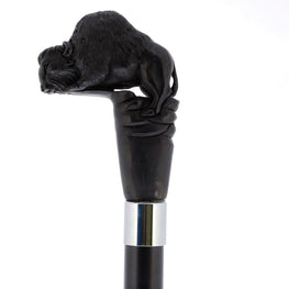 Bison Dark Buffalo Horn Handle Collector Cane w/Custom Shaft and Collar
