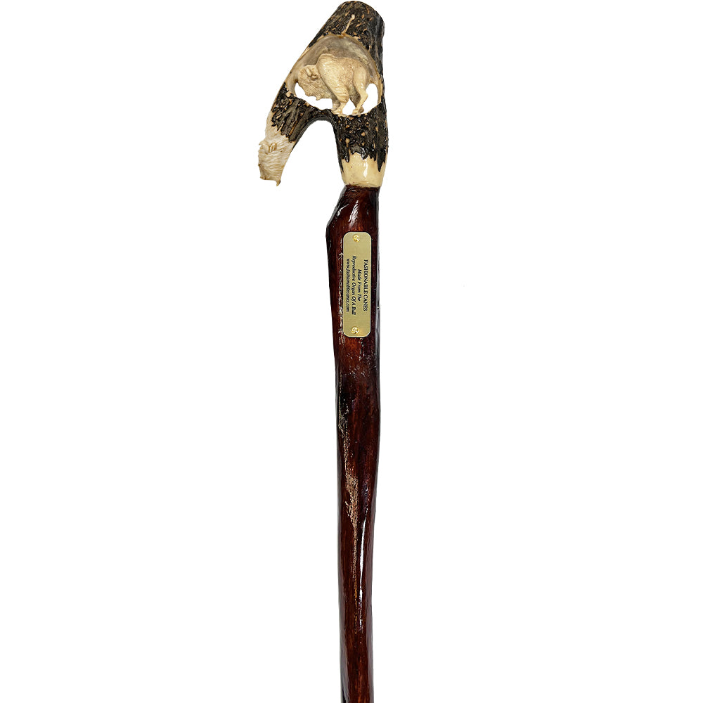 Custom Bull Organ shaft with Handcarved Buffalo Bone Handle