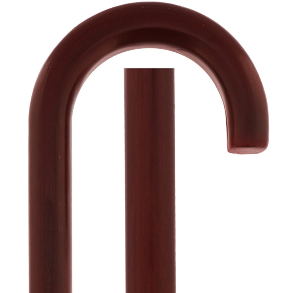 Mahogany Standard Tourist Walking Cane: Stained Wood Design