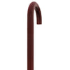 Mahogany Standard Tourist Handle Walking Cane With Mahogany Stained Wood Shaft
