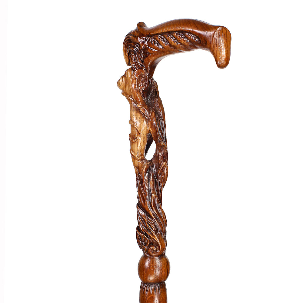 Forest fairy (dark) Artisan Intricate Detail Handcarved Cane