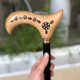 Mother of Pearl Inlay Wooden Derby Cane