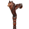 Wolf Artisan Intricate Hand-Carved Walking Cane