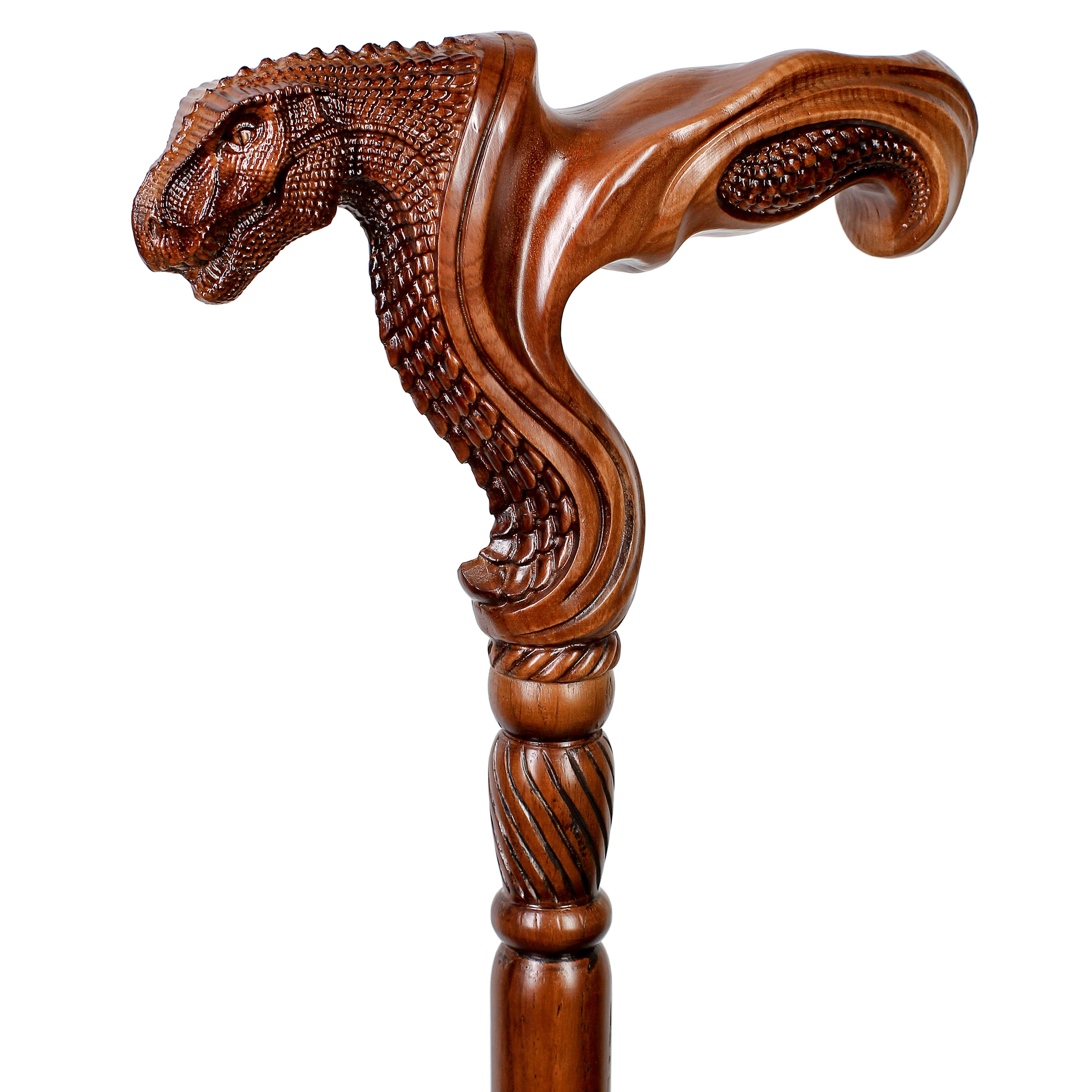 T-Rex Dinosaur: Intricate Hand-Carved, Ergonomic Grip Cane