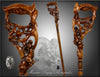 Ram Under the Tree Artisan Intricate Hand-Carved Walking Cane