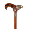 Raven Head Bronze & Wood Artisan Intricate Detail Design Cane