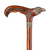 Raven Head Bronze & Wood Artisan Intricate Detail Design Cane