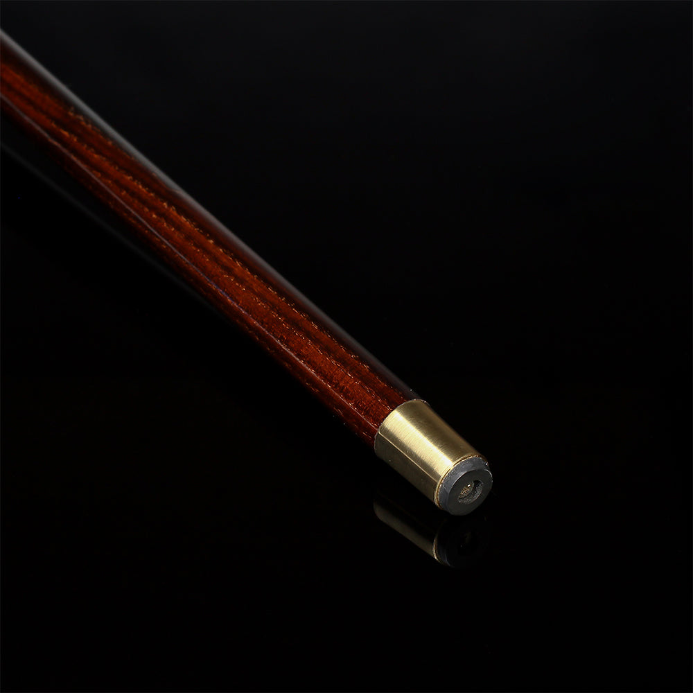 Tiger Head Bronze & Wood Artisan Intricate Detail Design Cane