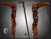 Vineyard Grape and Vines Artisan Intricate Hand-Carved Walking Cane