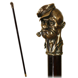 Popeye Sailor Bronze Casted Walking Cane