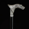 Wolf Victorian Style Silver Plated Artisan Intricate Handcarved Cane