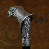 Wolf Victorian Style Silver Plated Artisan Intricate Handcarved Cane