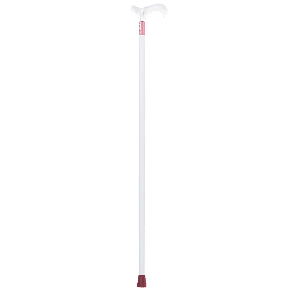 Believe in the Cure - Engraved Clear Lucite Derby Handle Walking Cane with Lucite Shaft