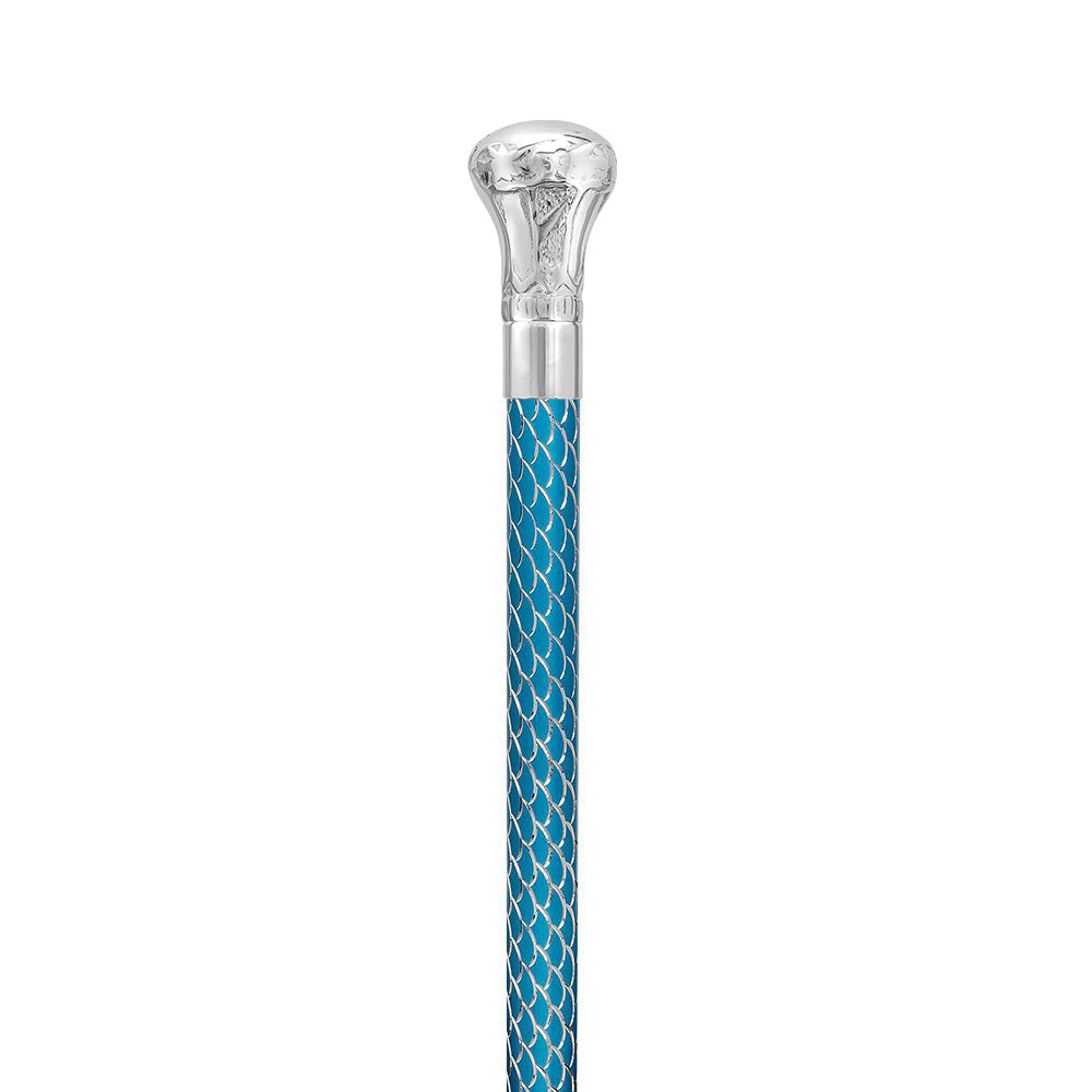 Knob Premium Chrome Brass Cane: Laser-Etched Custom Shaft