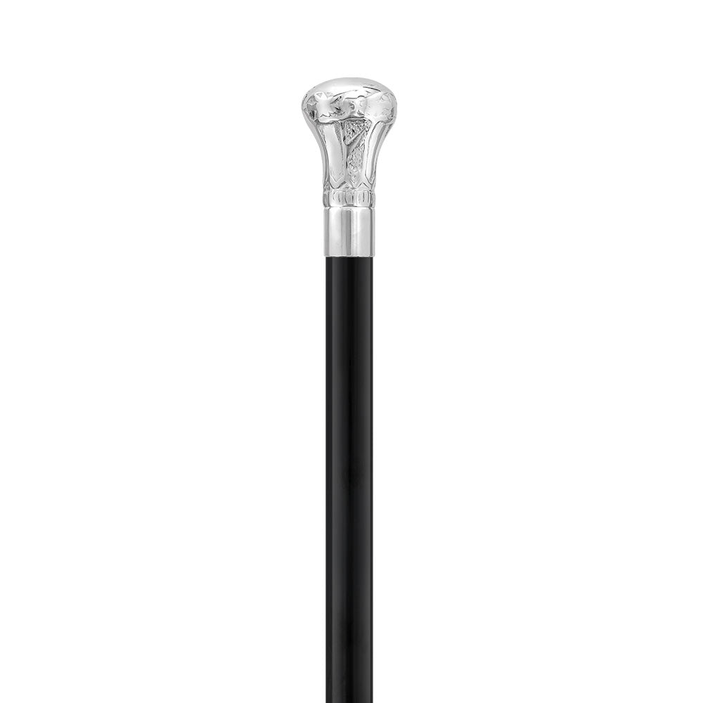 Knob Premium Chrome Brass Cane: Laser-Etched Custom Shaft
