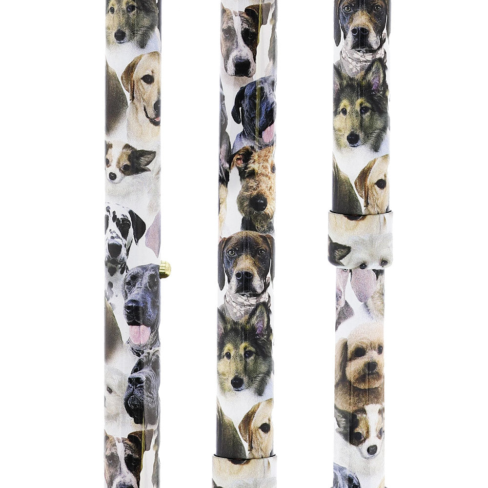 Dog Lovers' Offset Cane - Comfort Grip, Adjustable w/ SafeTbase