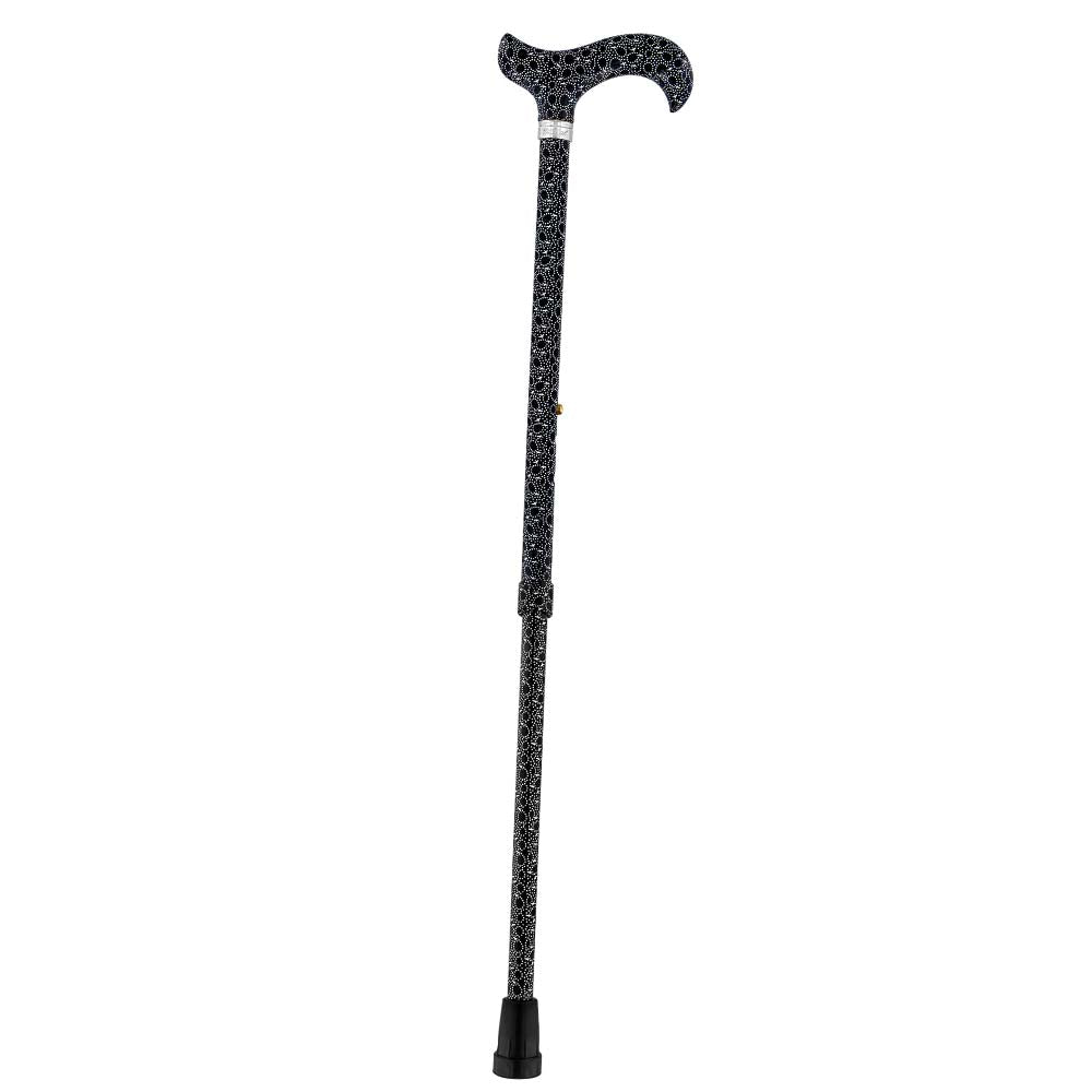 Midnight Rain: Designer Adjustable Cane / Patterned Handle