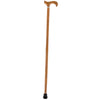 Scratch and Dent Genuine Oak Wood Derby Walking Cane With Oak Shaft And Silver Collar V3476