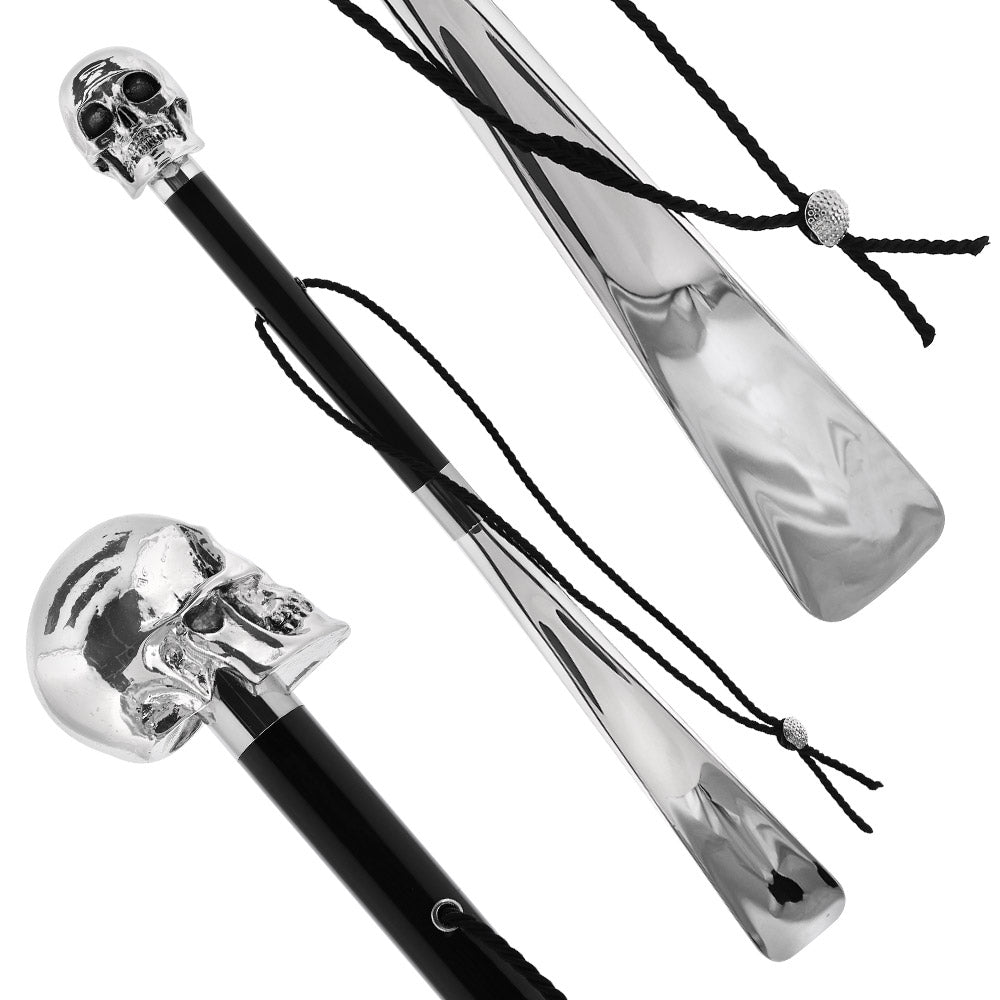 Italian 925r Silver Skull Shoehorn - Luxe, Unique
