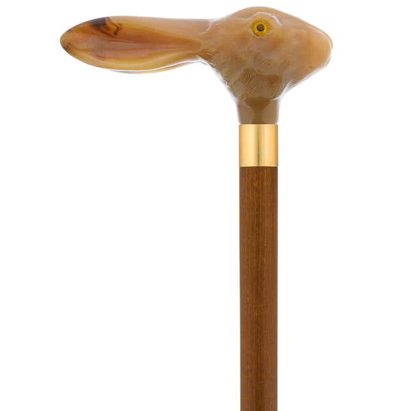 Adorable Bunny Rabbit Head-Italian Handle Cane w/ Custom Shaft & Collar