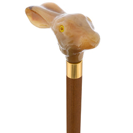 Adorable Bunny Rabbit Head-Italian Handle Cane w/ Custom Shaft & Collar