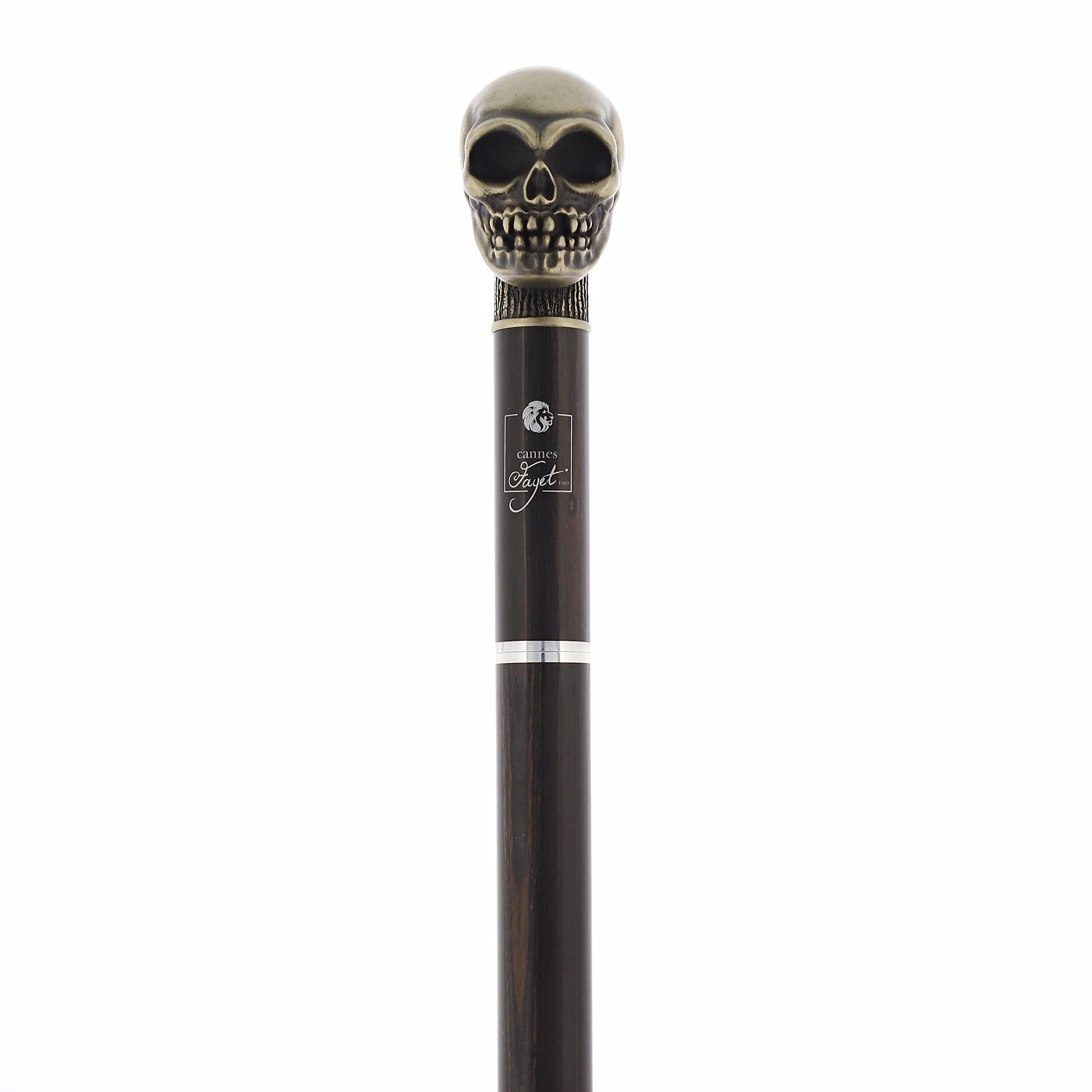 Silver Plated Skull Handle Sword Walking Stick With Stamina Shaft