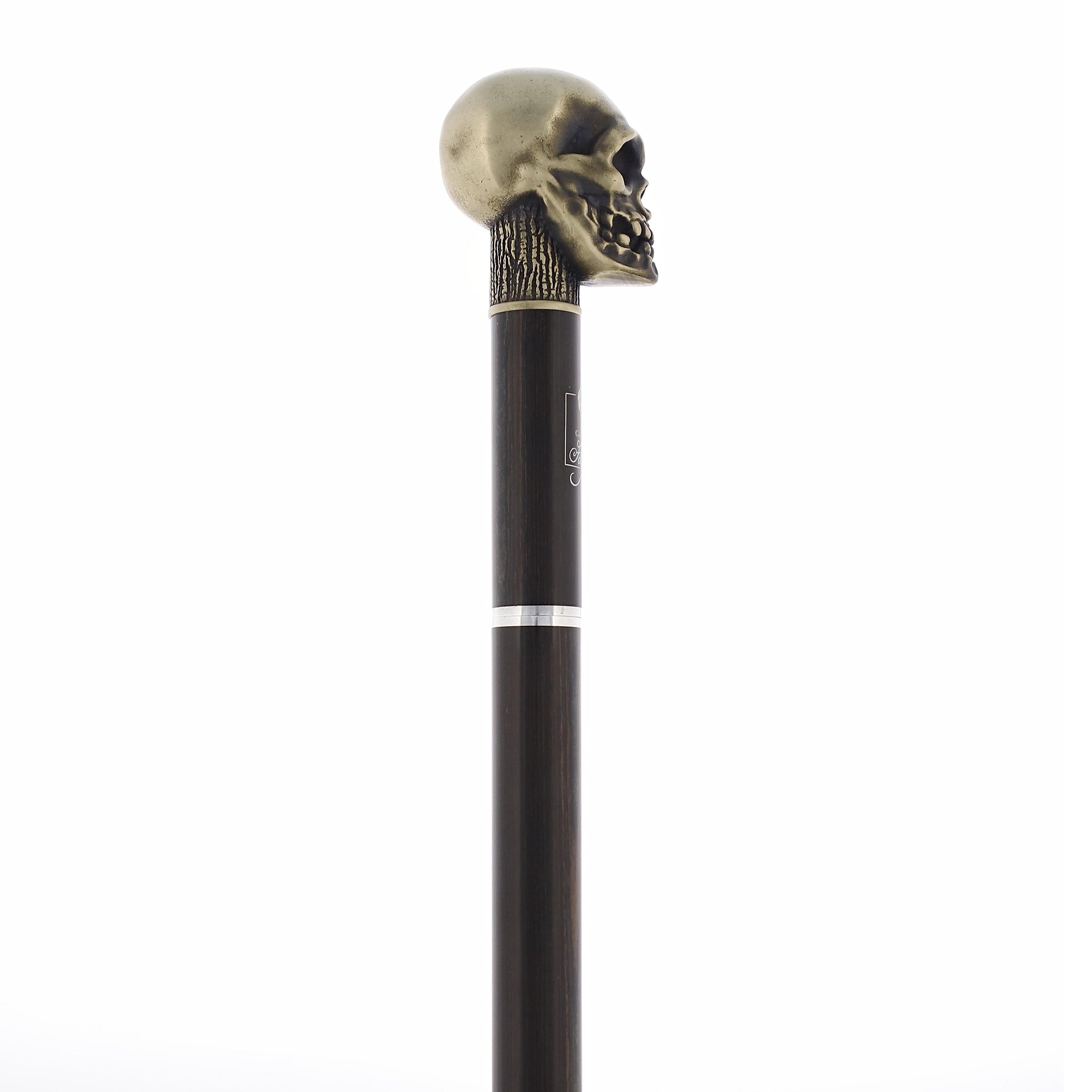Silver Plated Skull Handle Sword Walking Stick With Stamina Shaft