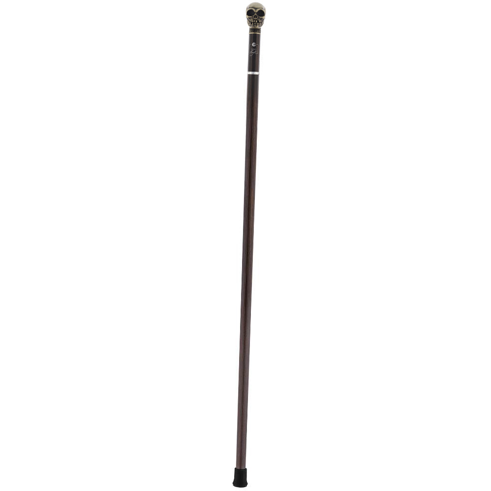 Silver Plated Skull Handle Sword Walking Stick With Stamina Shaft