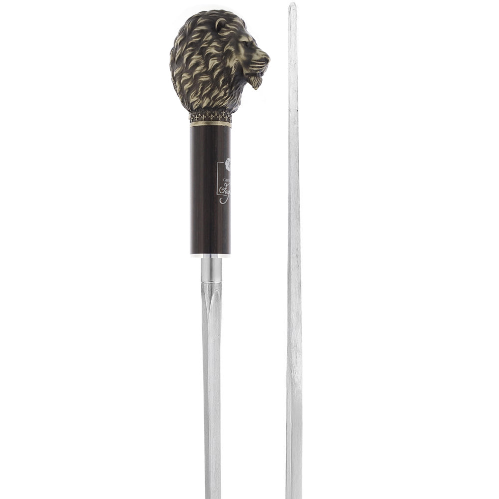 Luxury Silver Lion Head Sword-Gadget Stick - Stamina Wood