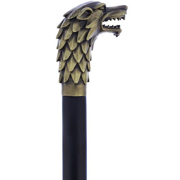 Wolf Brass Head Cane