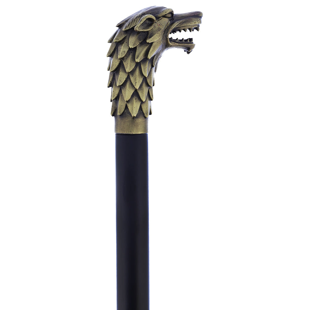 Wolf Brass Head Cane