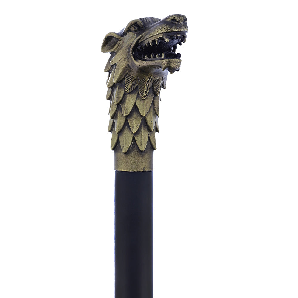 Wolf Brass Head Cane