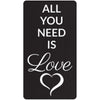 Custom Cane Engraving - Rectangle Black Anodized Aluminum - Valentine's Day Special