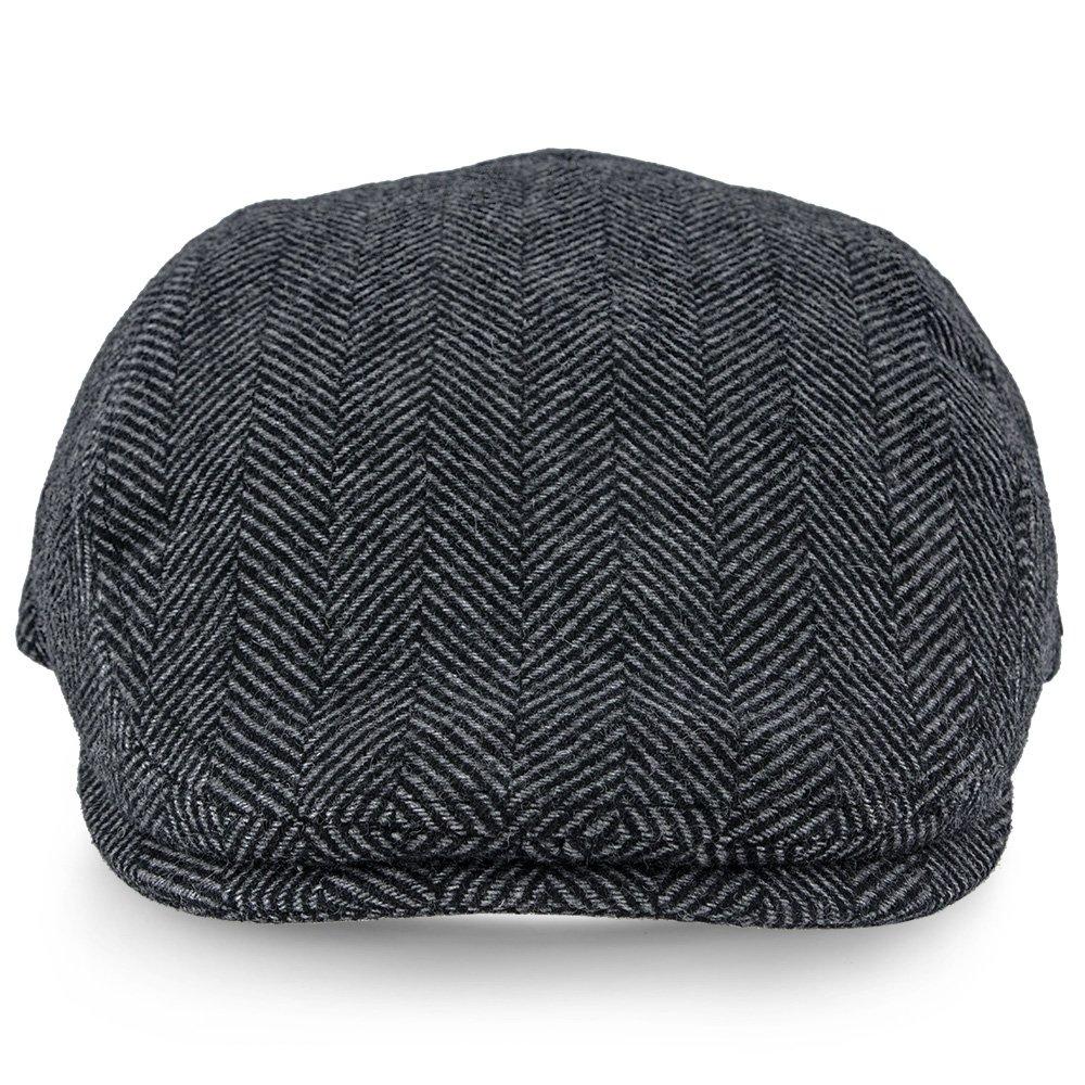 Main Street - Walrus Grey Tweed Plaid Herringbone Ivy Cap
