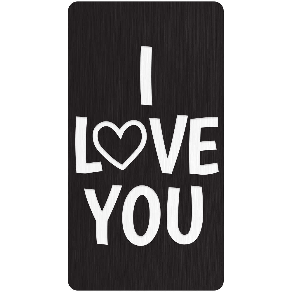 Custom Cane Engraving - Rectangle Black Anodized Aluminum - Valentine's Day Special